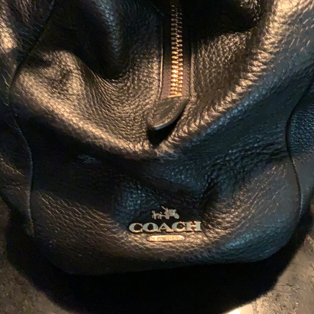 Leather coach purse